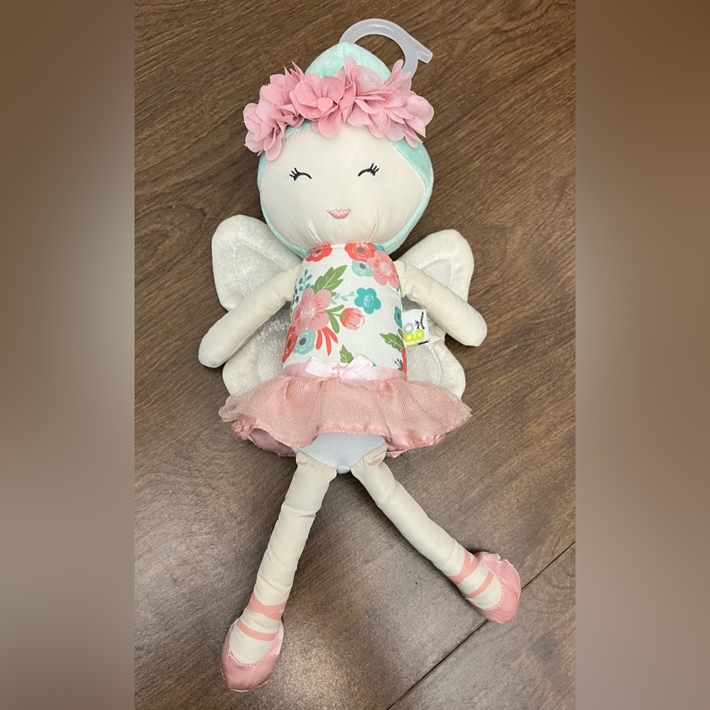 Charming Floral Fairy Doll with Pink and White Accents